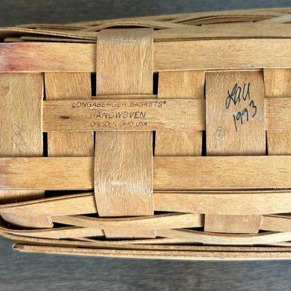 VINTAGE 1993 LONGABERGER CRACKER BASKET 11.5 X 5 X 3 - Picture 8 of 12